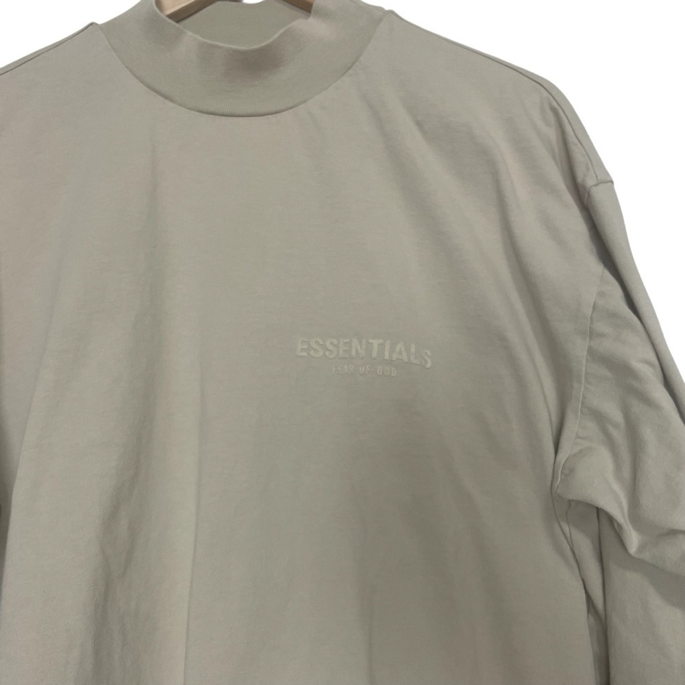 Fear Of God Essentials Shirt Mens S Oversized Beige Long Sleeve Tee Pullover - Picture 3 of 10